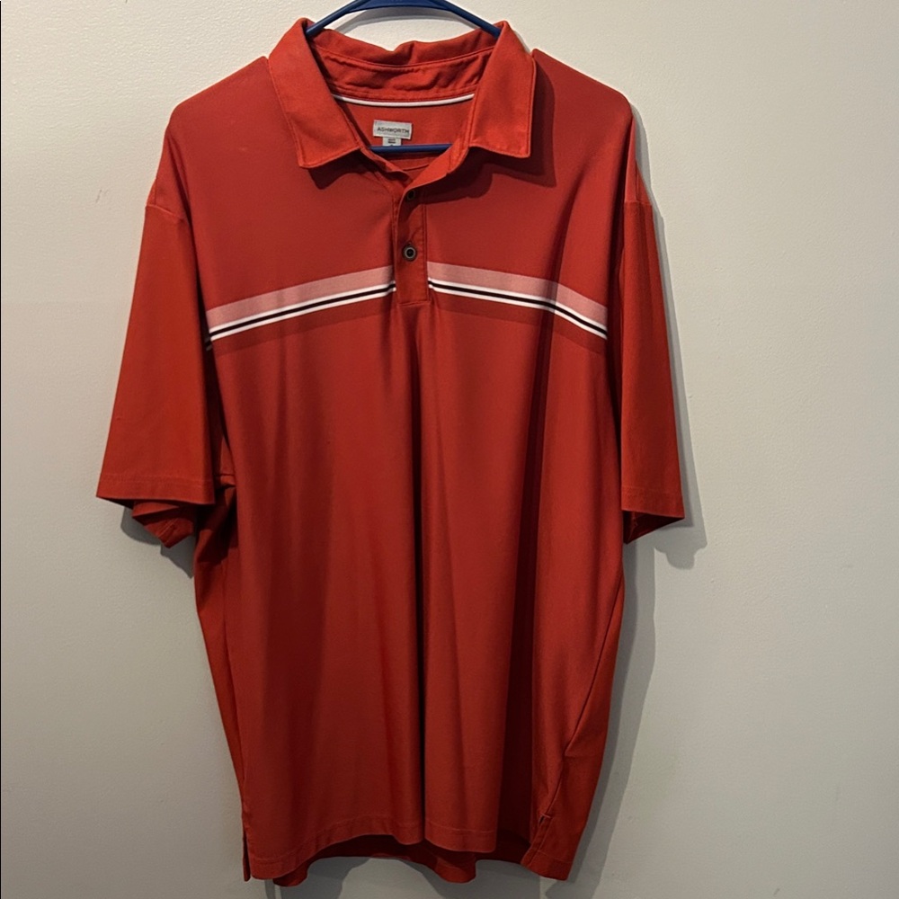 Men's Red Ashworth Polo Shirt